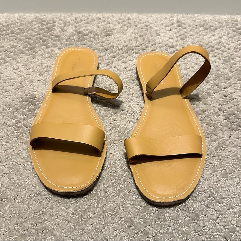 Madewell | Boardwalk Two Strap Flat Sandals | Size 7.5